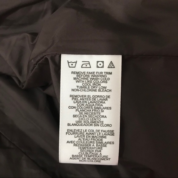 JOIE Faux Fur Belted Puffer Style Jacket Brown - Picture 9 of 10